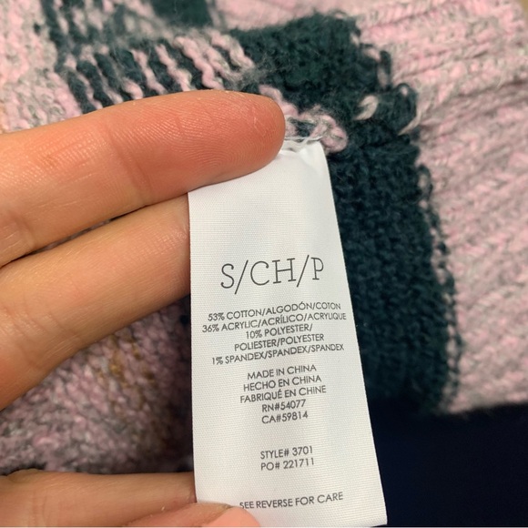 Cabi Shetland Pink Fringe Cardigan Sweater - Picture 5 of 5